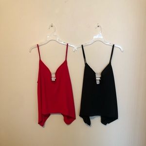 Tank top with gold accent